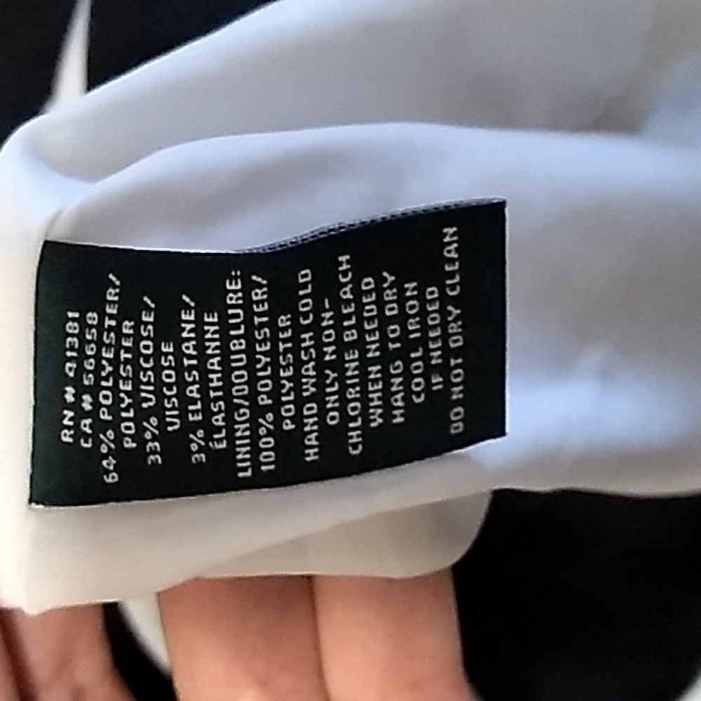Lauren Ralph Lauren Size 12 Black and White Dress - Picture 5 of 6